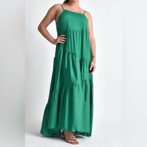 Much & Muchette Emerald Green Maxi Dress Size XL